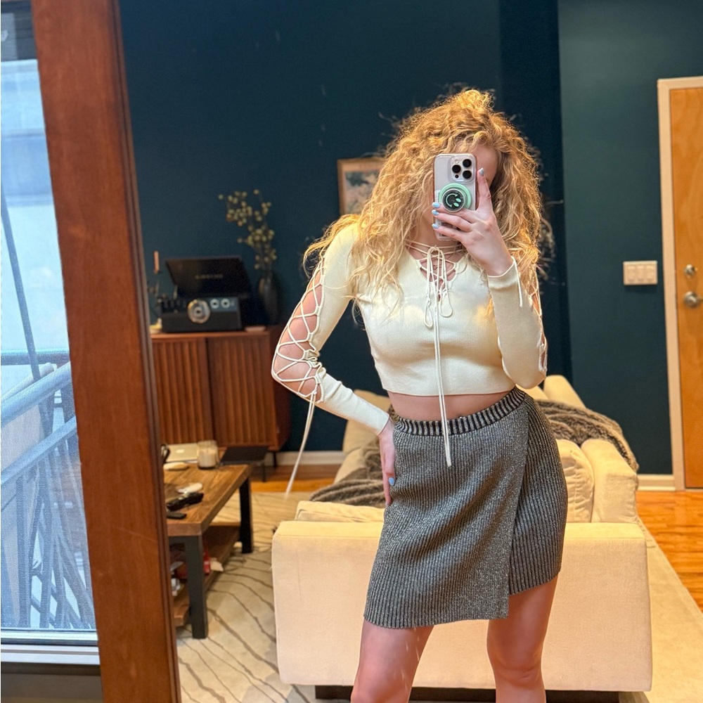 Weekday Gray Mini Skirt